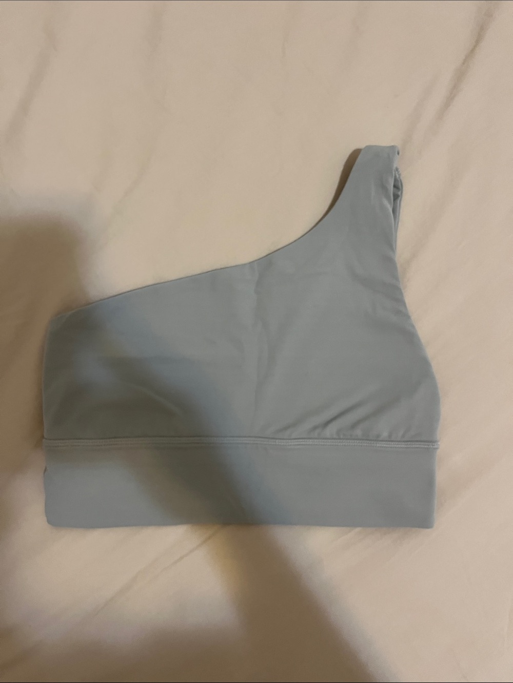 lululemon athletica Asymmetric One-Shoulder Crop Top in Pale Blue